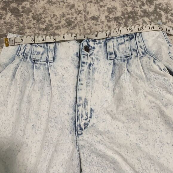 Vtg season jean shorts super high rise bleached M - Picture 5 of 7